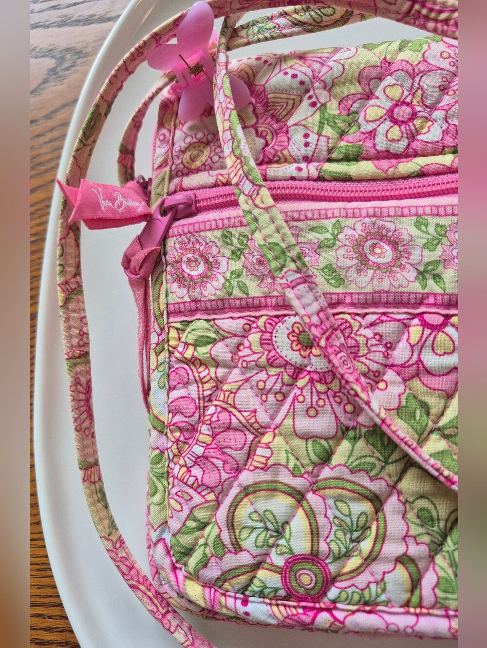 Vera Bradley Petal Pink Crossbody Purse (2006) - Picture 12 of 12